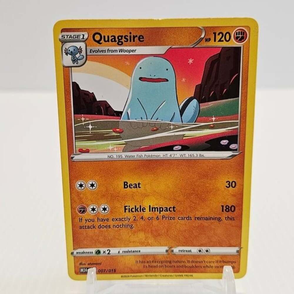 Quagsire 007/015 Pokemon McDonald's 2024 Promo Card EUC